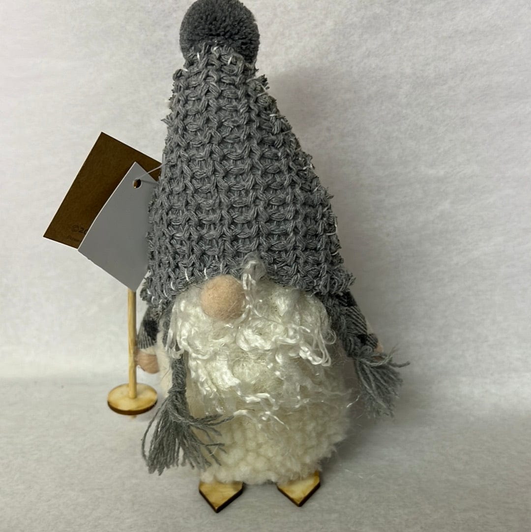 Ski Gray Holiday Mini Gnome
