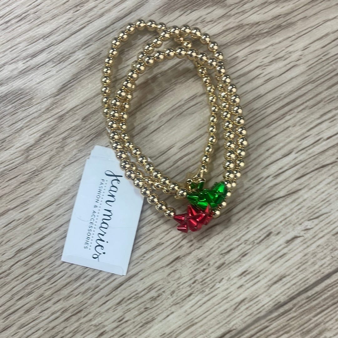 Christmas Ribbon Bracelet Set