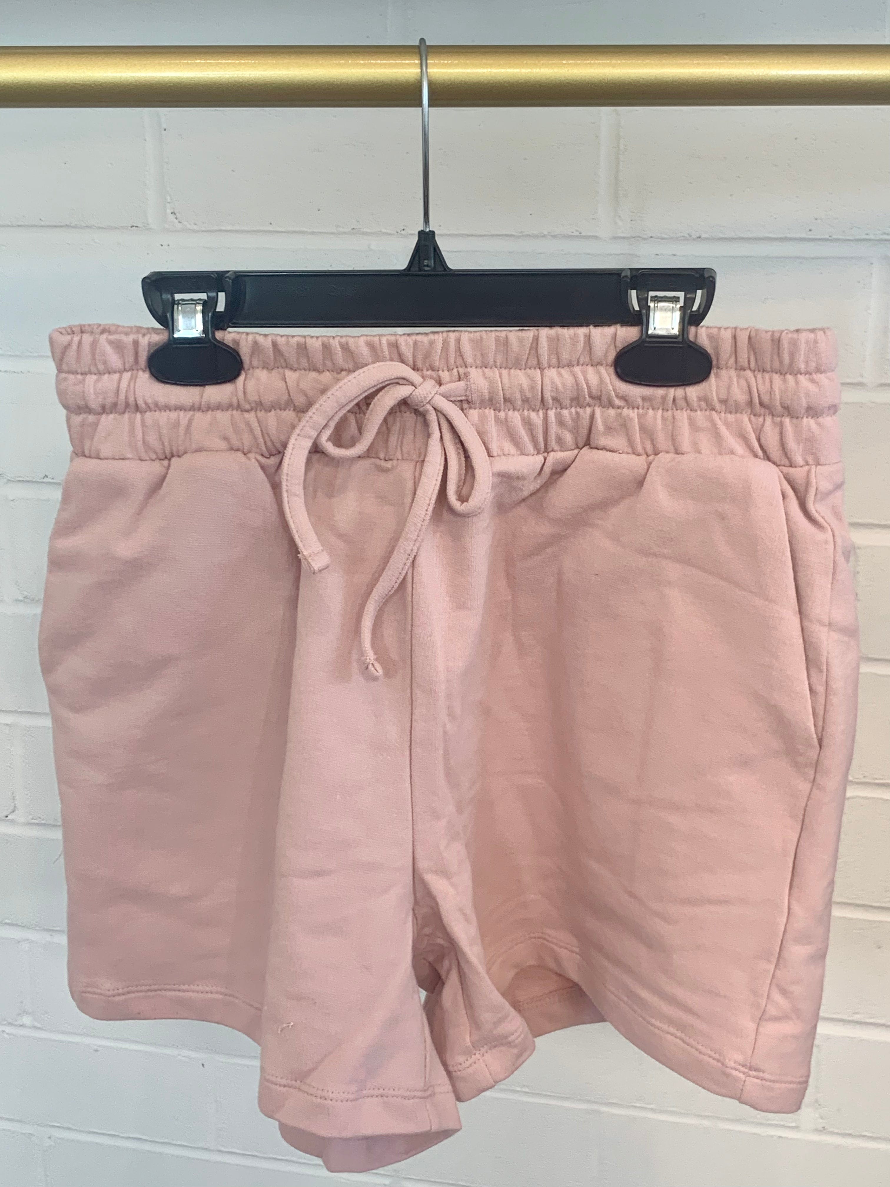 Pink French Terry Shorts