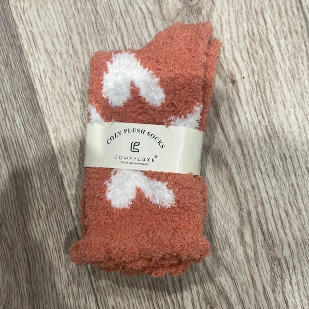 Orange Heart Comfy Luxe Sock