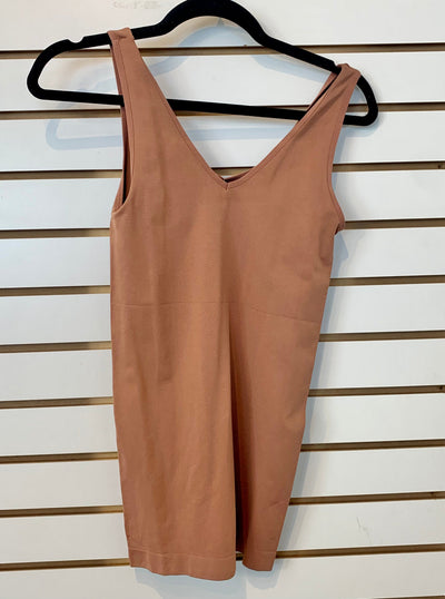 Mocha Reversible V U Neck Tank