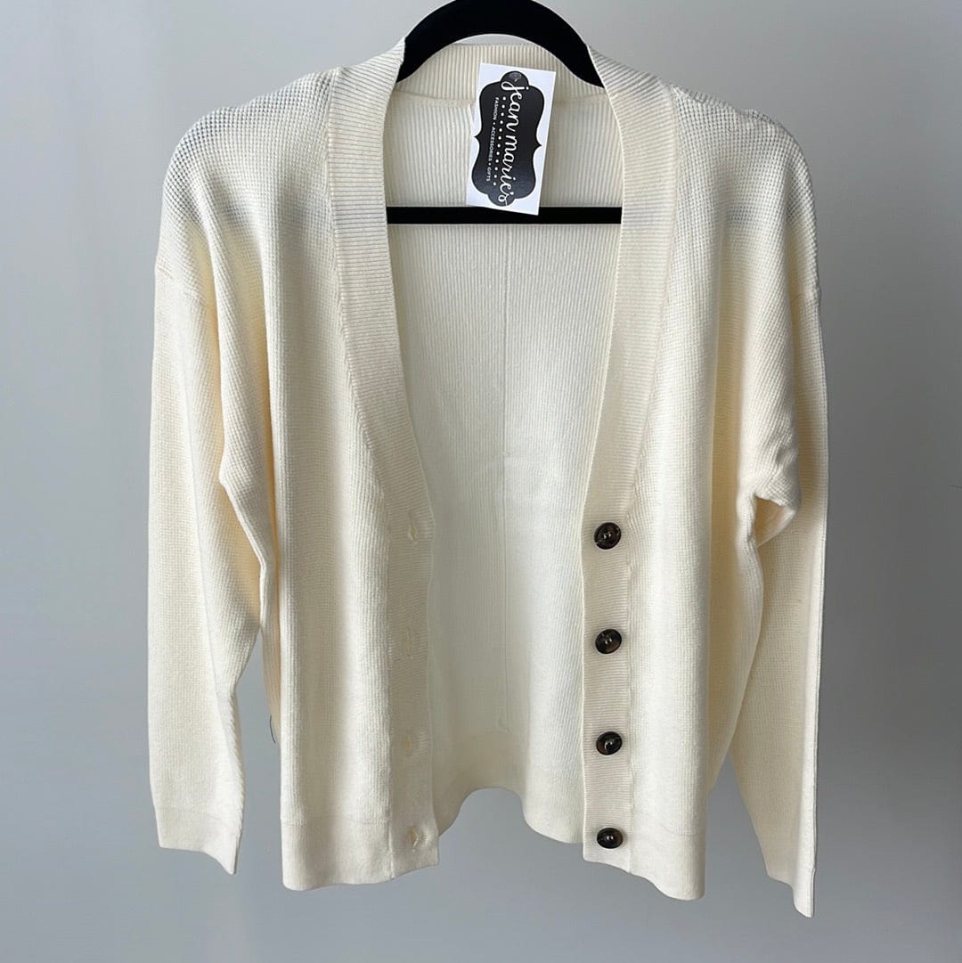 Cream Button Cardigan