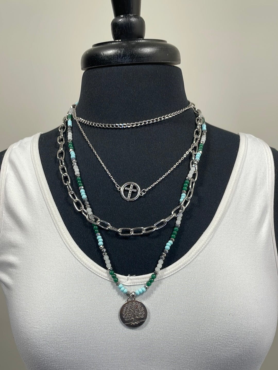 Pearl of Tree Beaded Necklace
