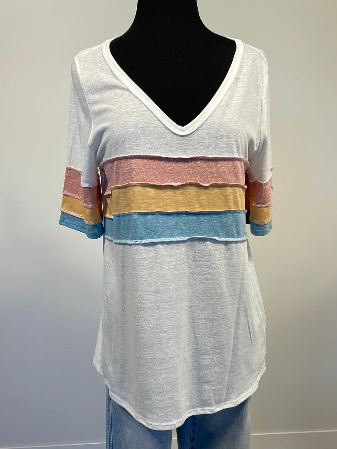 Triblend Colorblock Top