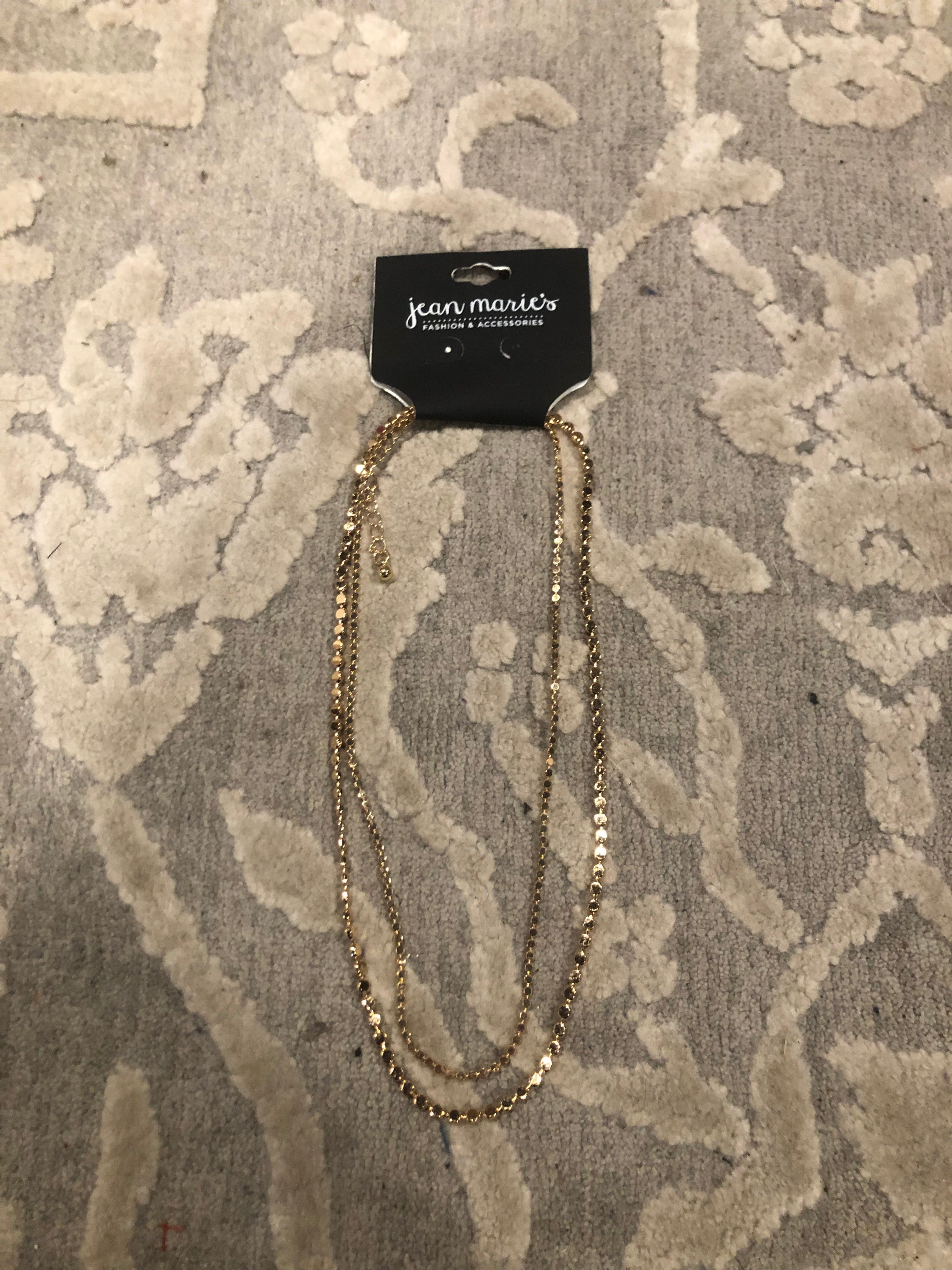 Gold Double Layer Sphere Necklace