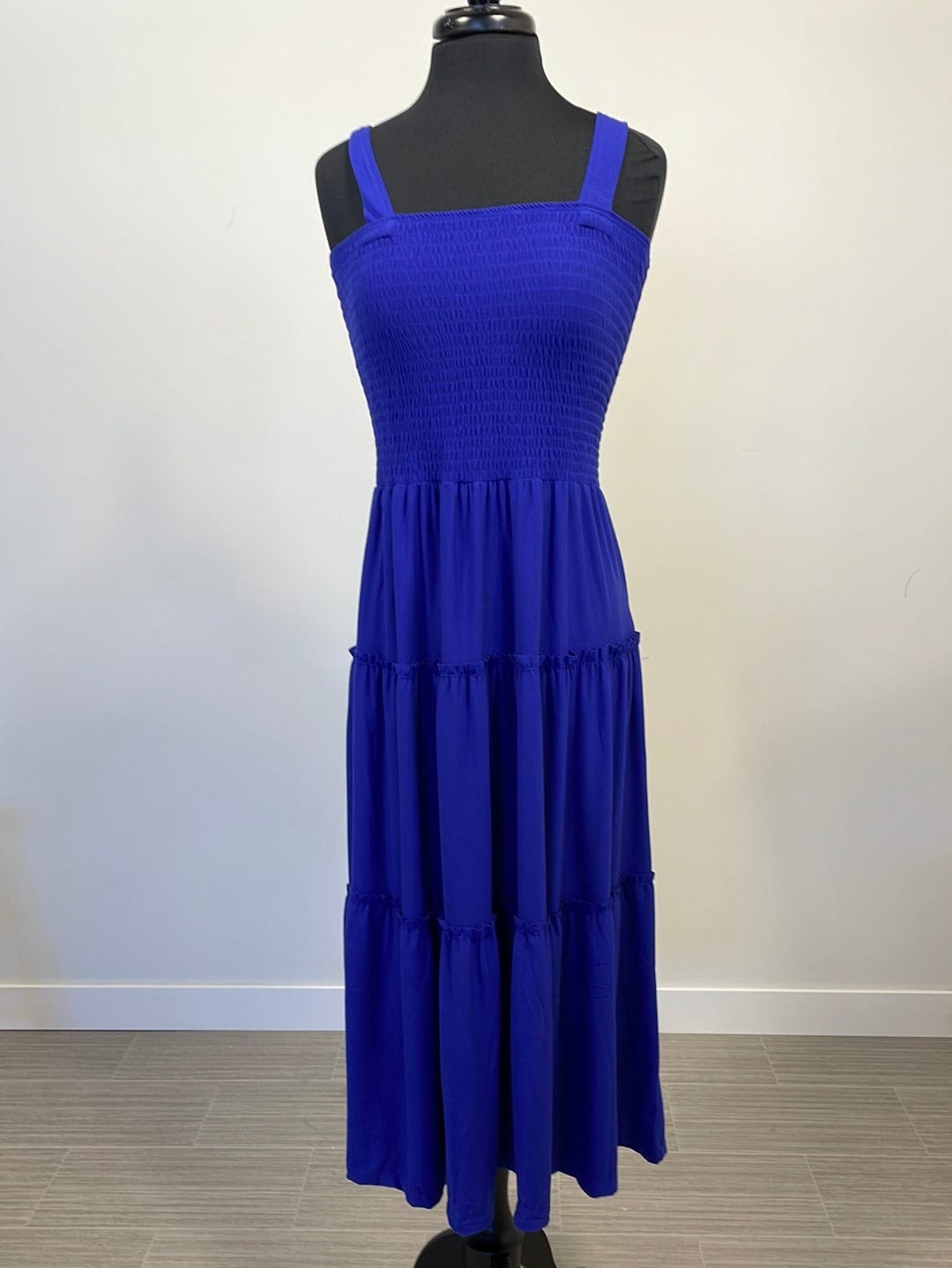 Bright Blue Tiered Maxi Dress
