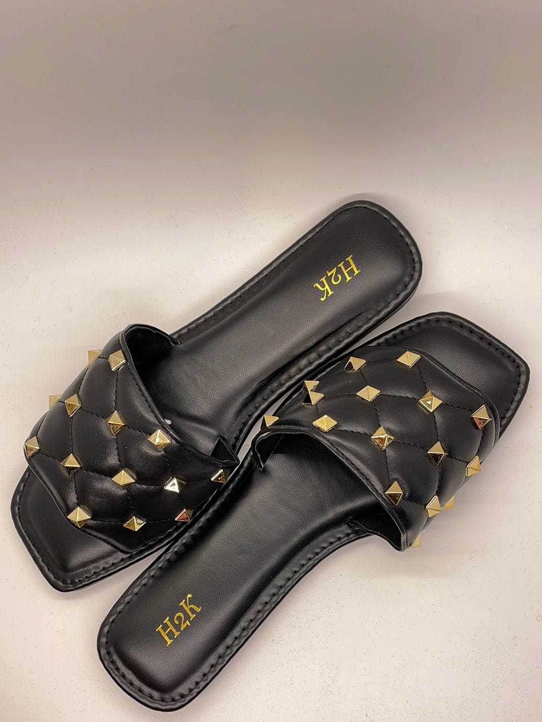 Jane Studded Black Sandal