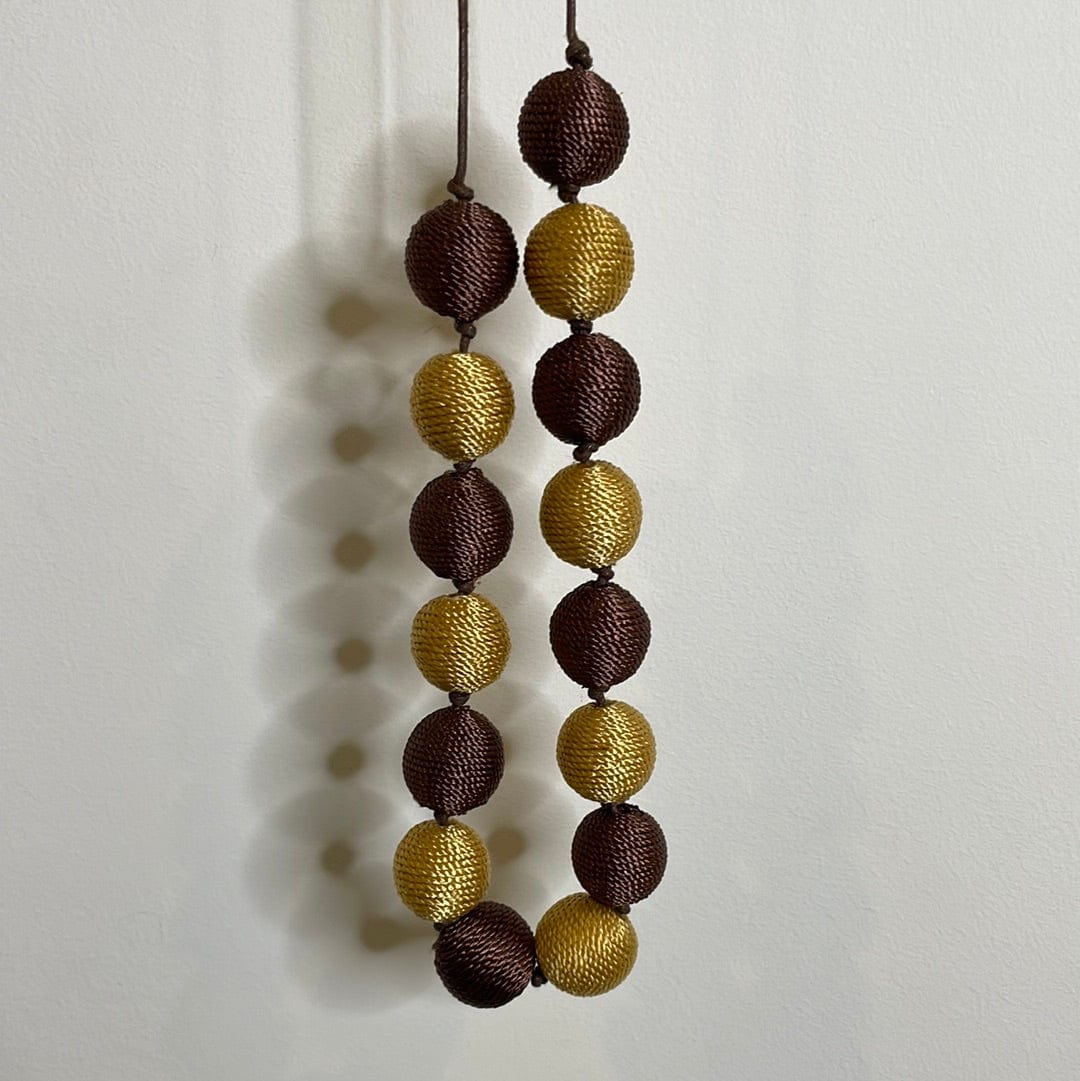 FREE W/PURCHASE Two Tone Wrapped Bead Necklace