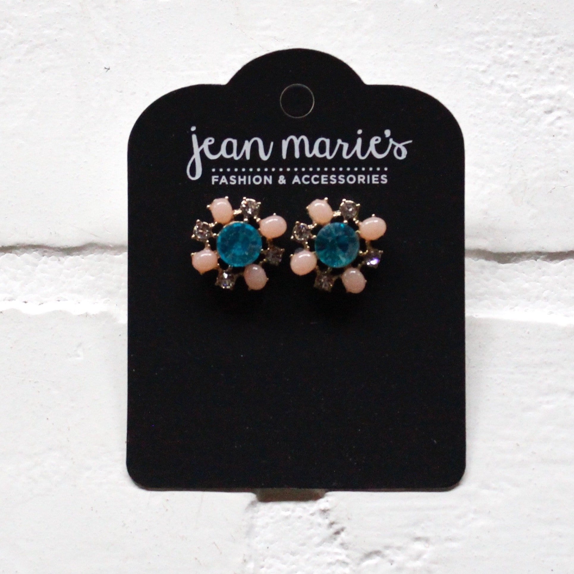 Aqua Stone Stud Earring