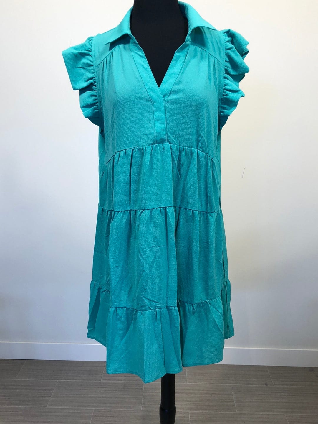 Jade Green Ruffle Tier Dress