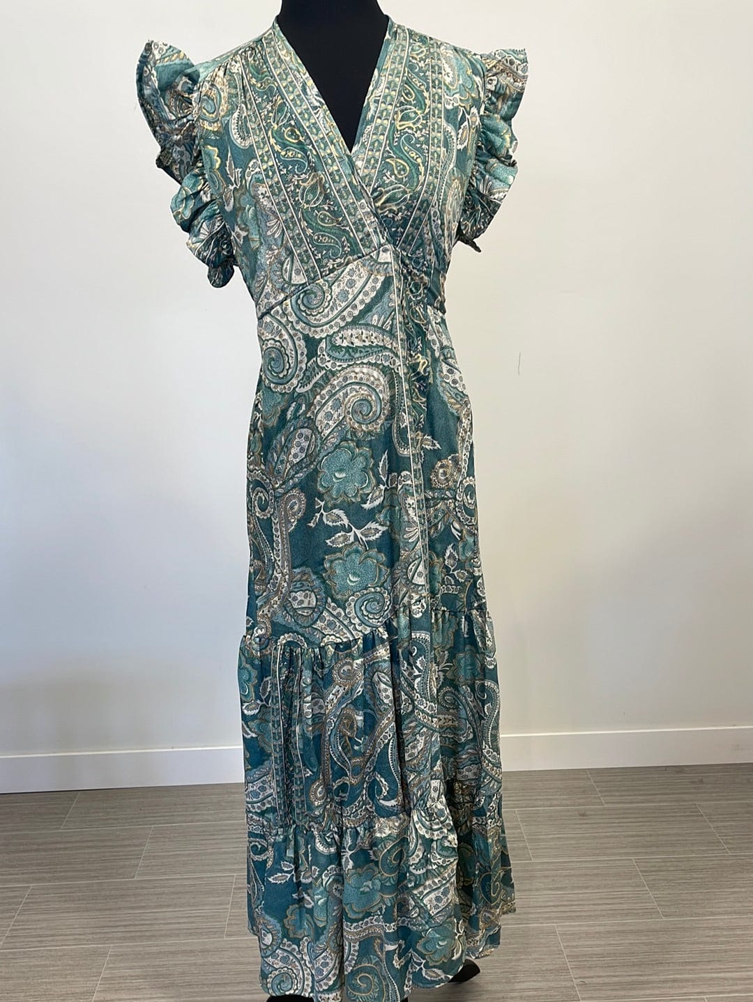 Jasmine Ruffle Sleeve Wrap Dress