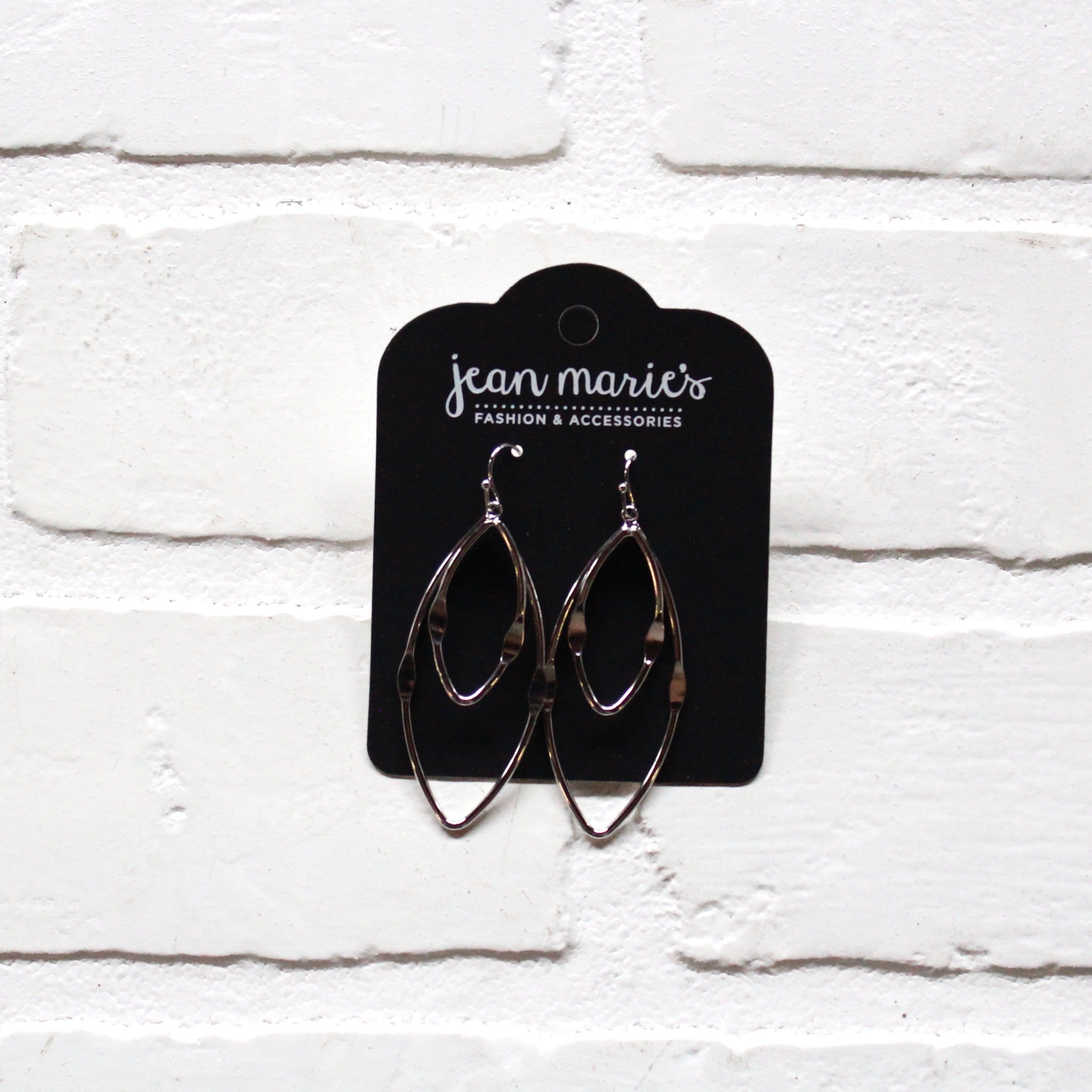 Silver Layered Droplet Earring