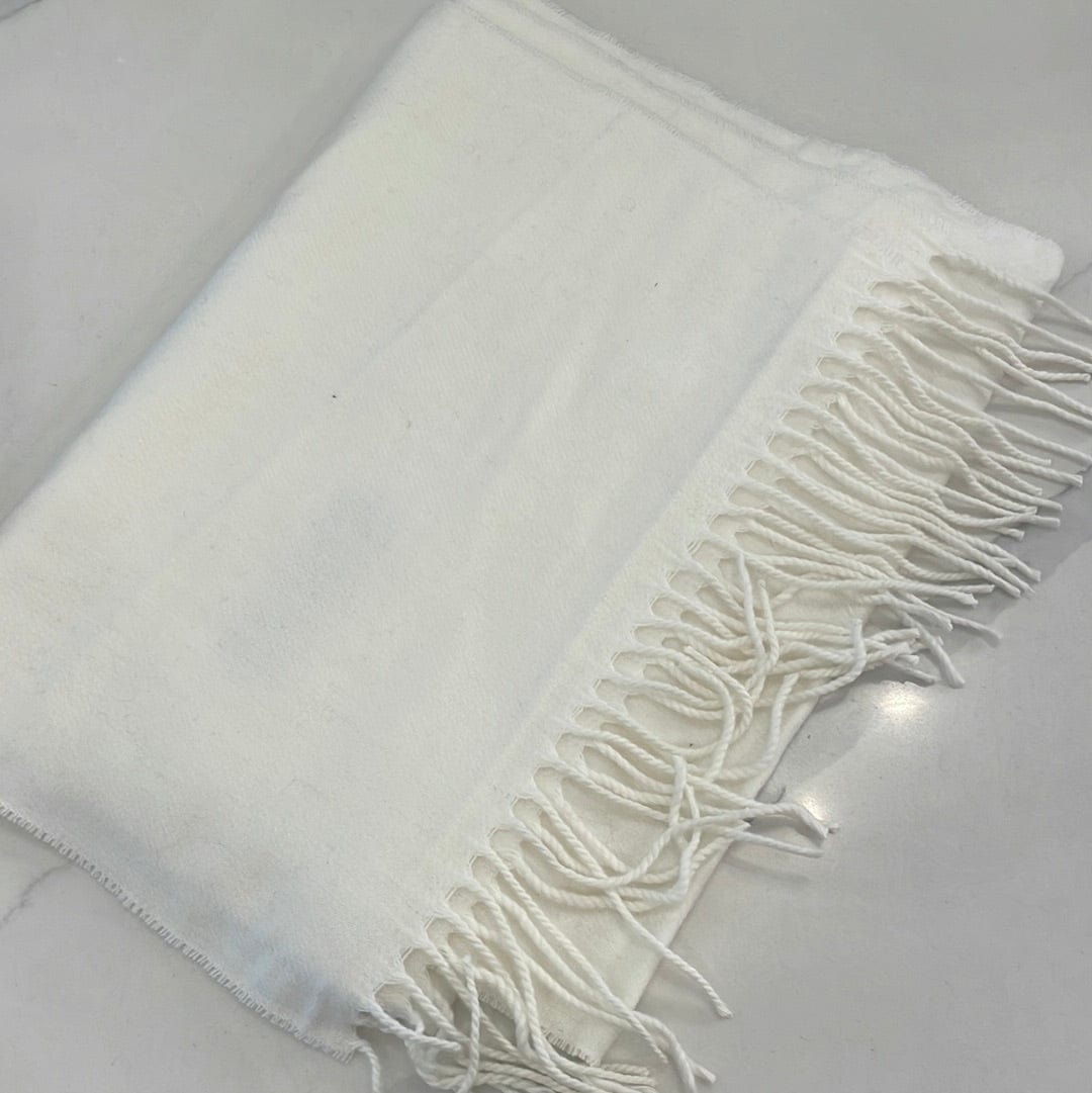 Cashmere Feel Scarf Cream Solid