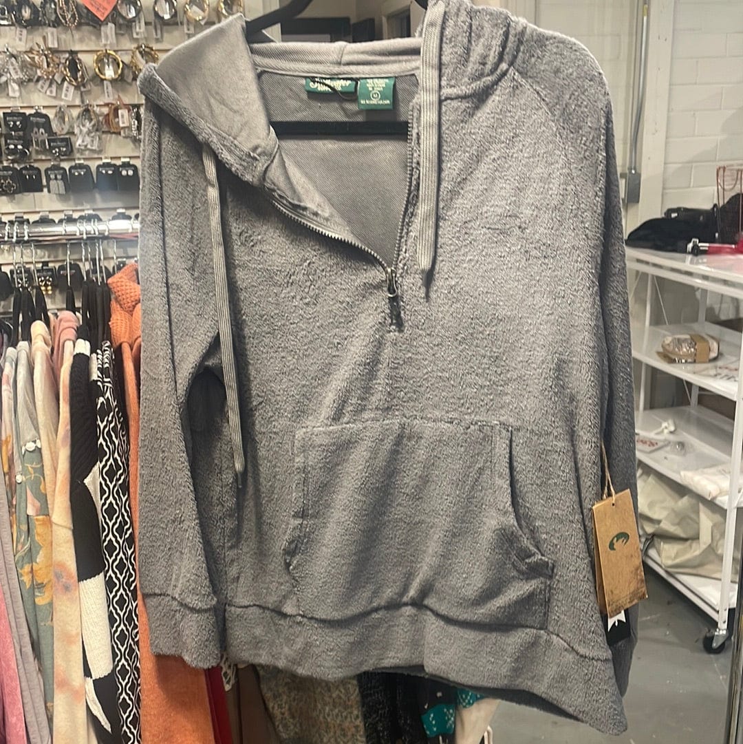 Charcoal 1/4 Zip Cozy Hoodie
