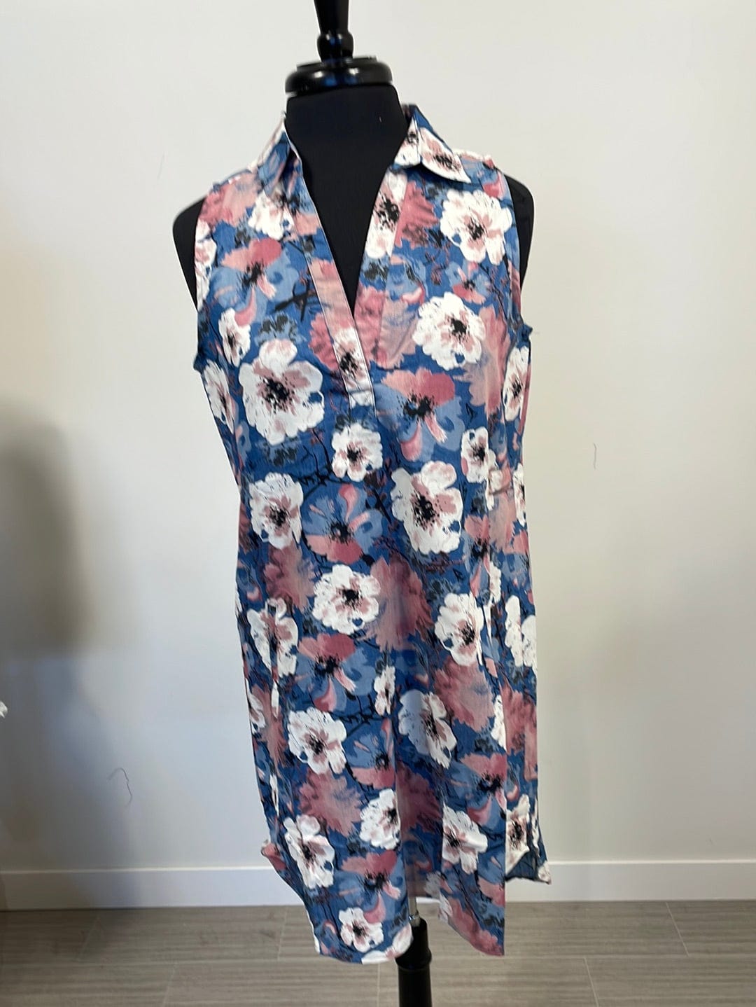 Floral Collared Shirt Dress
