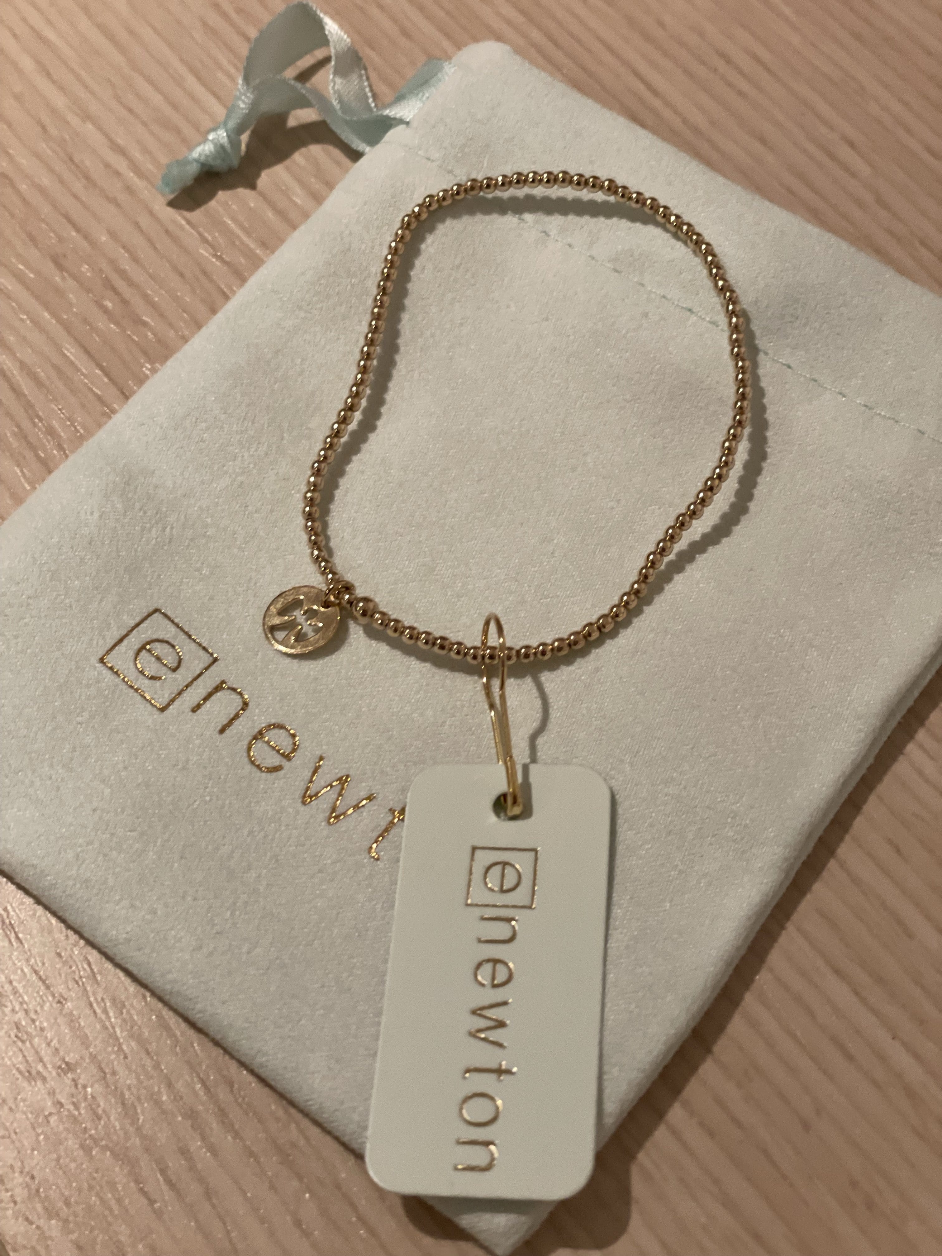 Classic Gold 2mm Bracelet - Guardian Angel Small Gold Disc