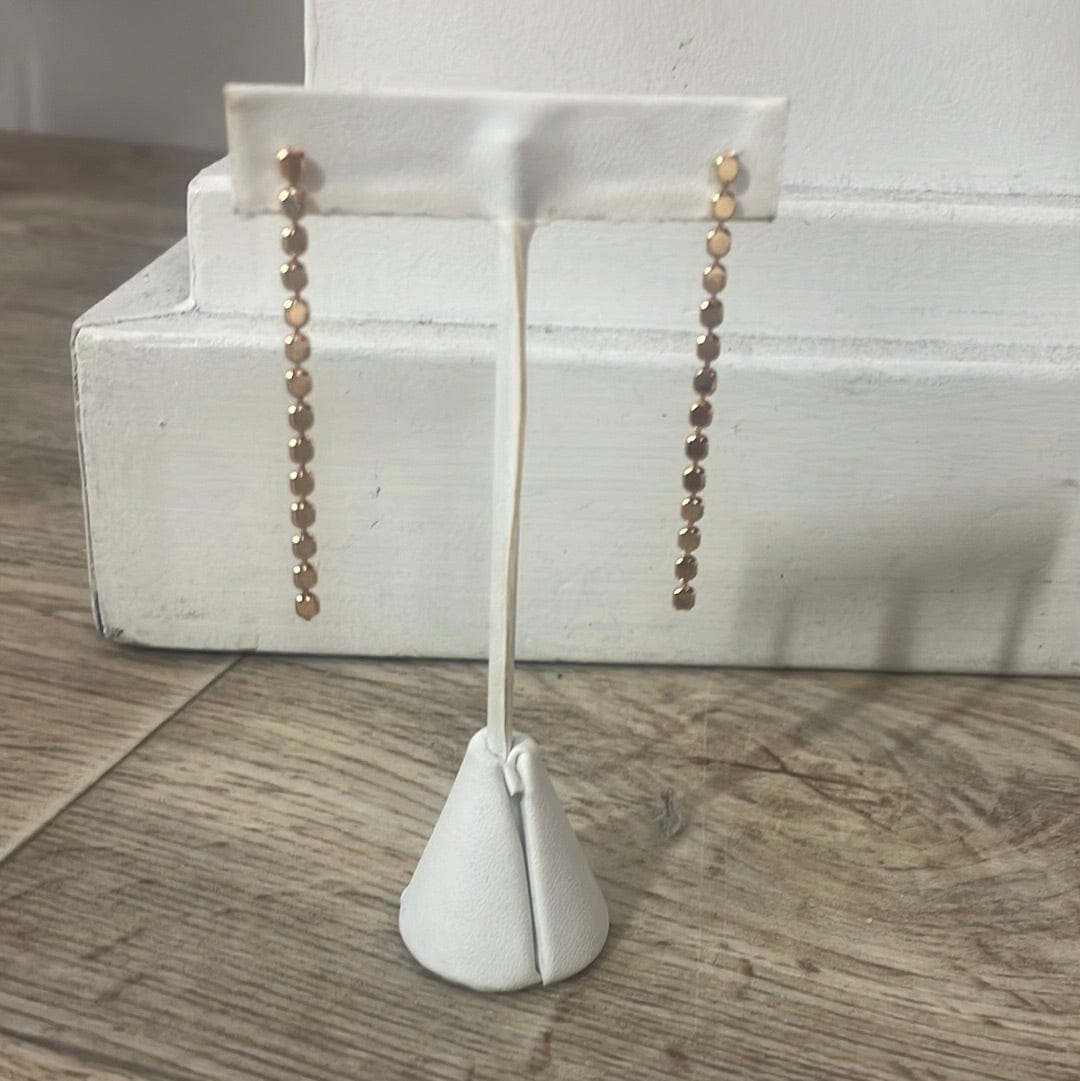 Gold Dangle Sphere Earring