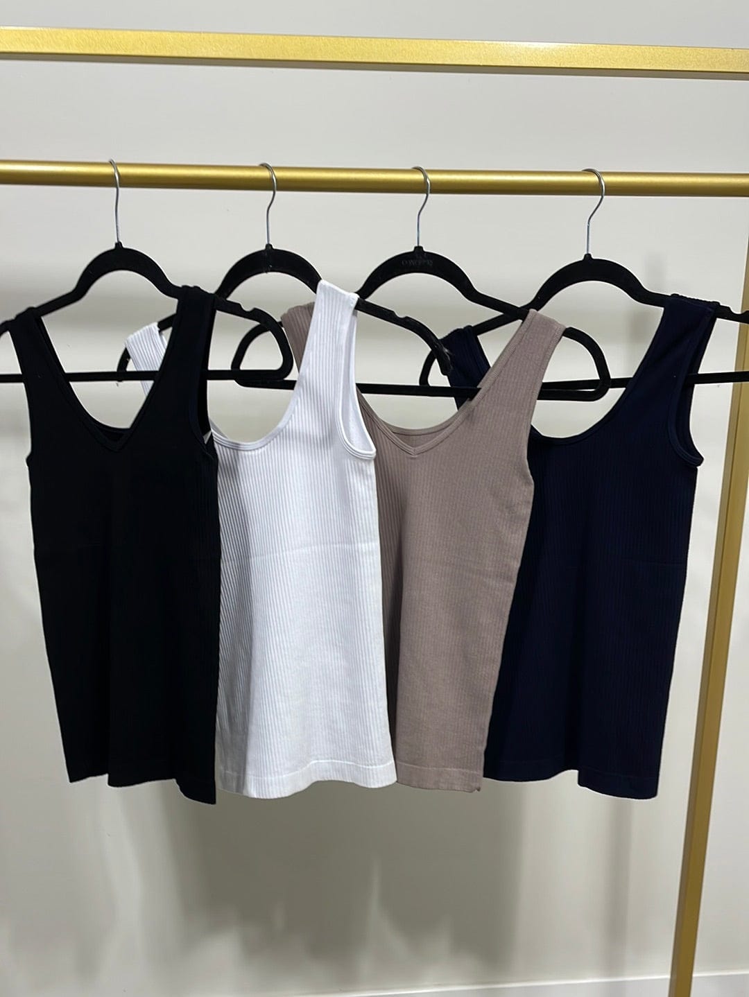 Black Ribbed Tank