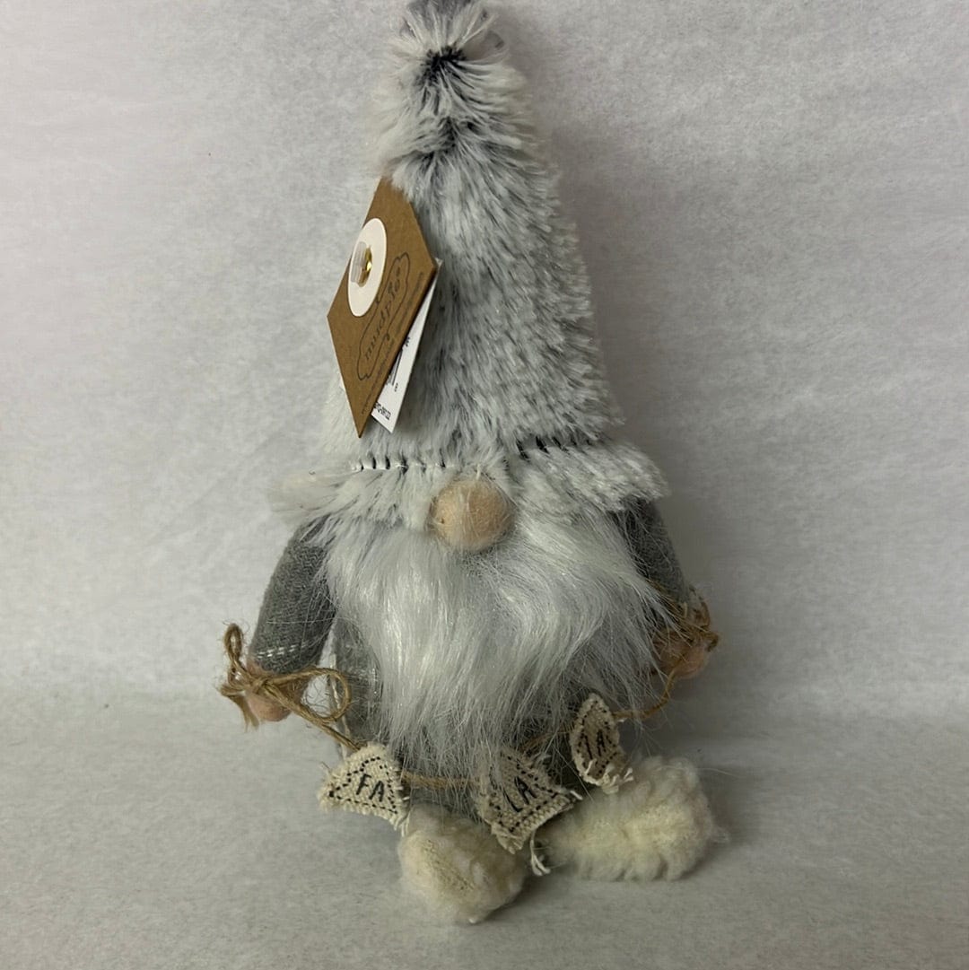 Fa La La Gray Holiday Mini Gnome
