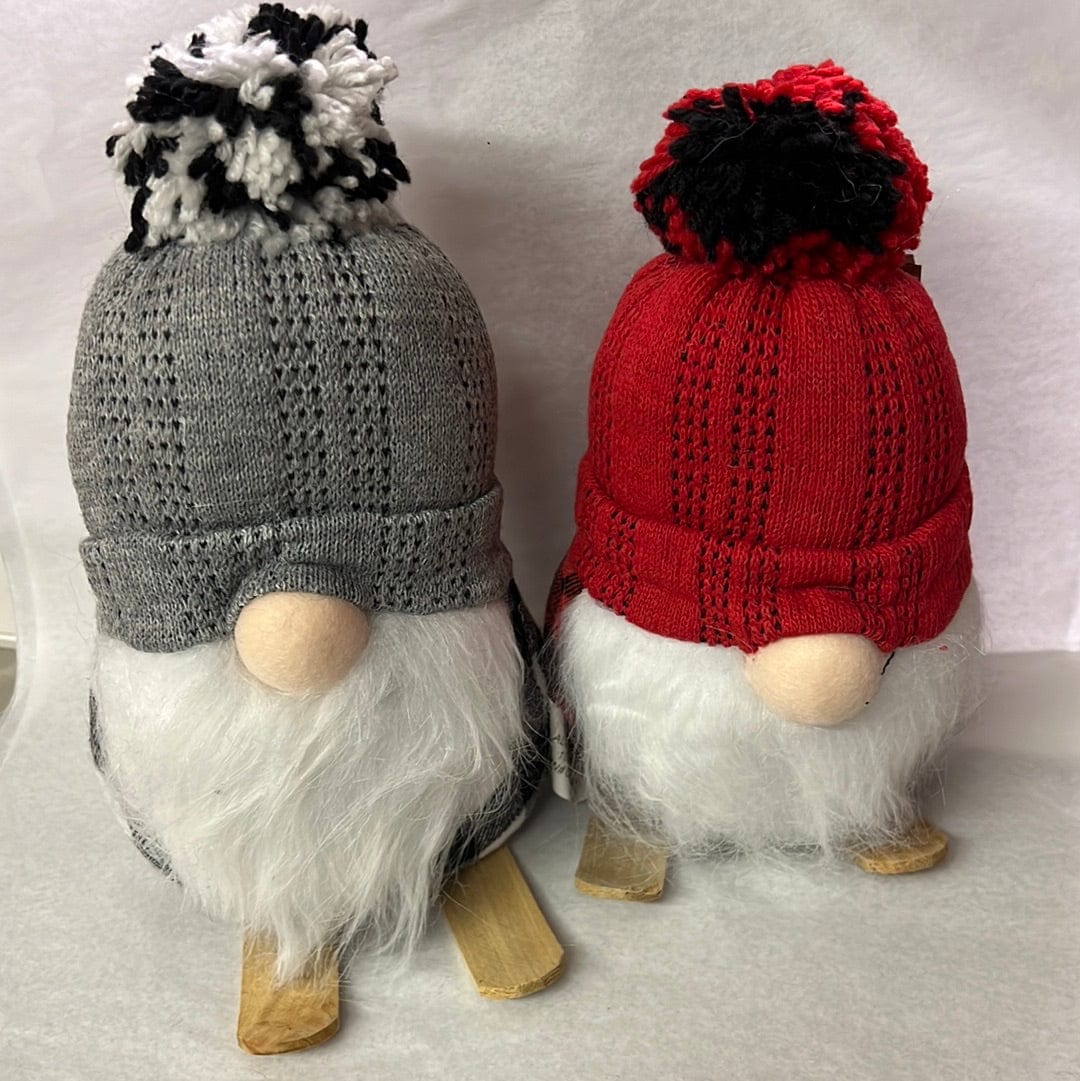 8" LED Plush Skiing Gnome Shelf Sitter