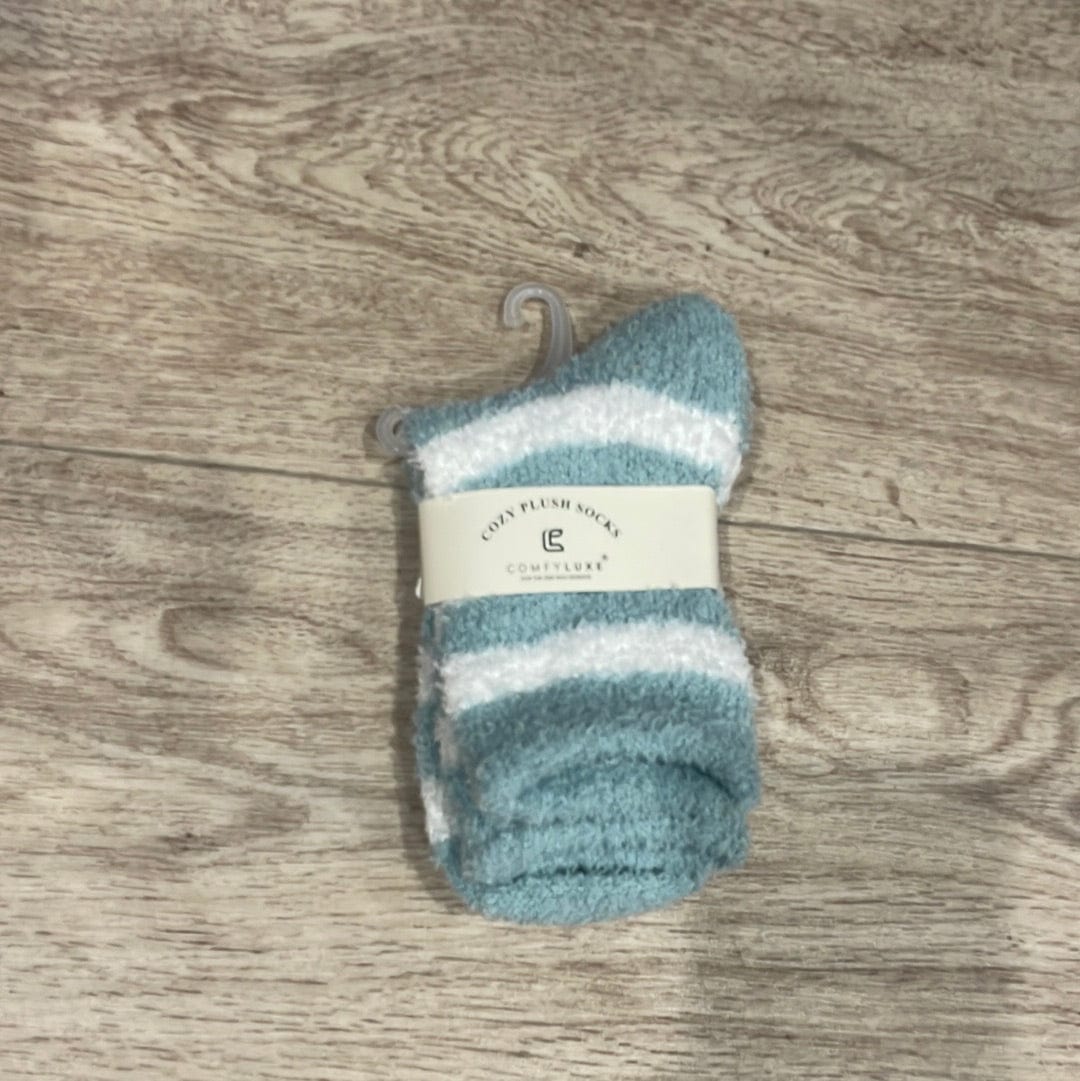 Sky Blue Stripe Comfy Luxe Sock
