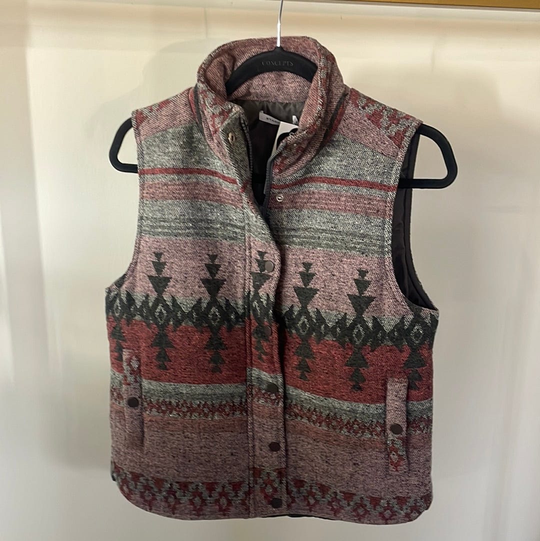 Pinks Aztec Puff Vest - FINAL SALE