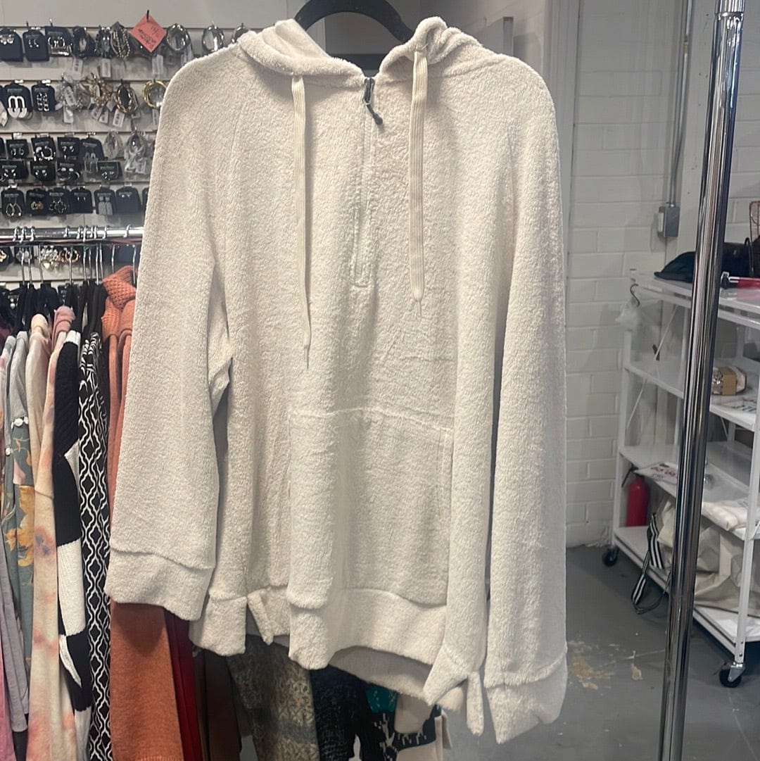 Natural 1/4 Zip Cozy Hoodie
