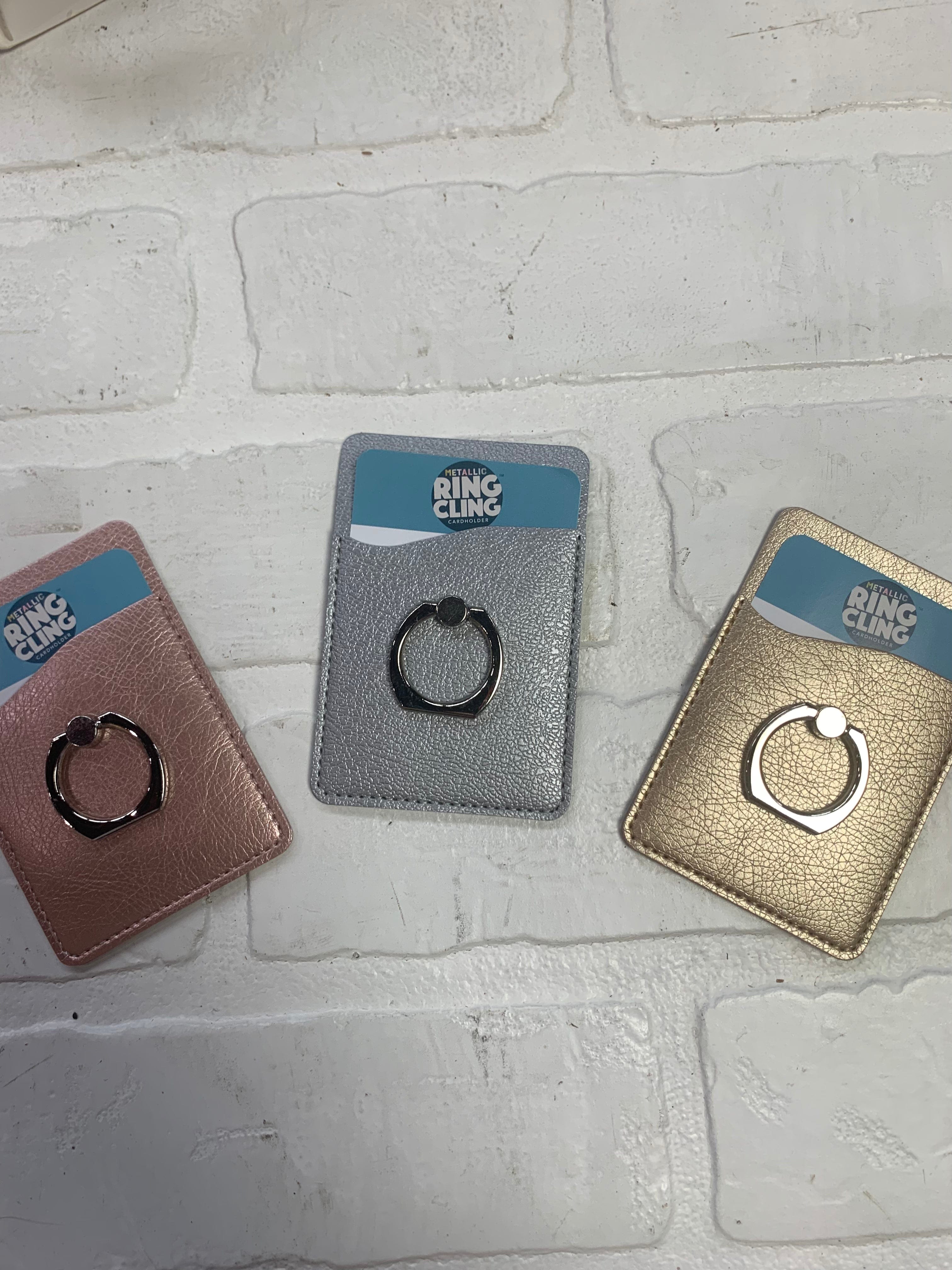 Metallic Ring Cling Cardholder
