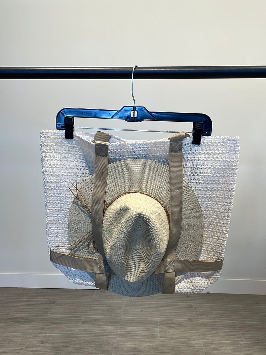 Hat & Tote Set in Cream