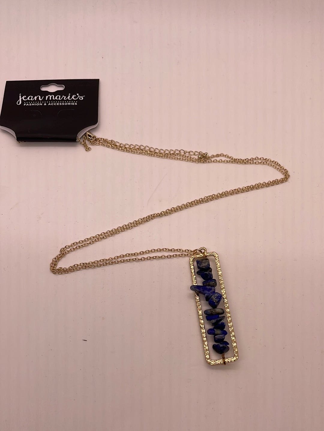 Blue Stacked Stone Pendant