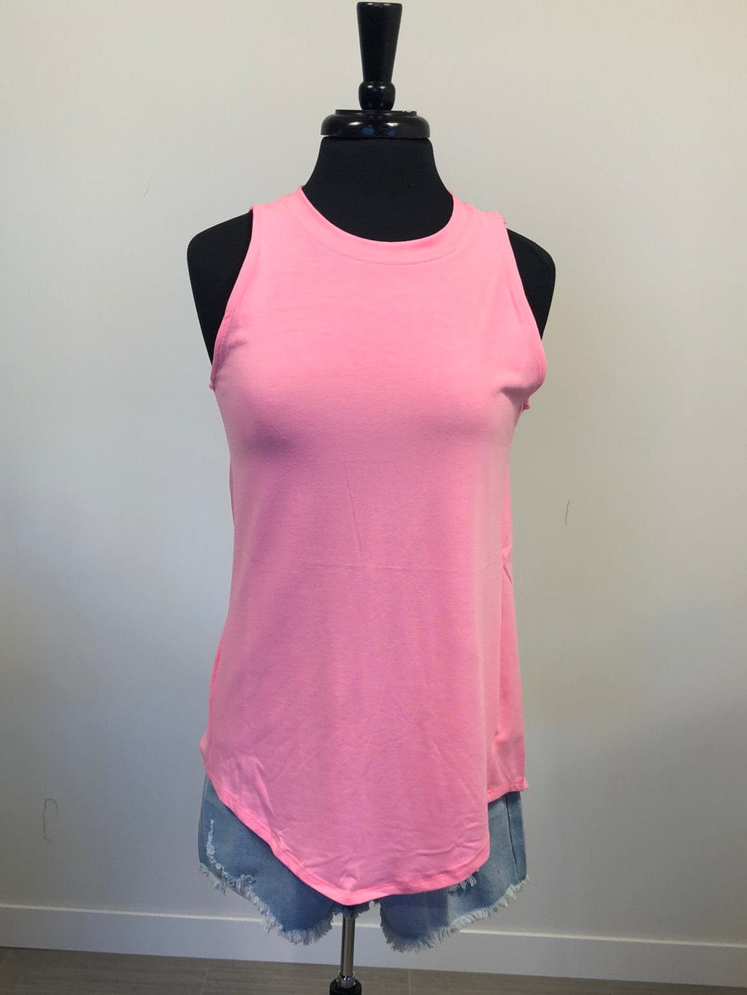 Bright Pink Everyday Round Neck Tank