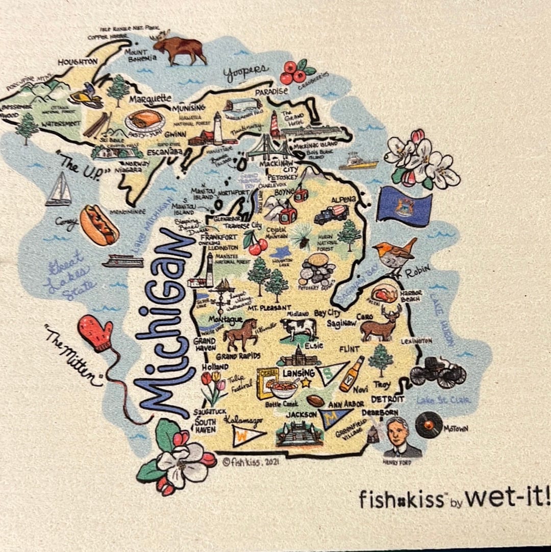 Fishkiss Michigan Wet-It Towel