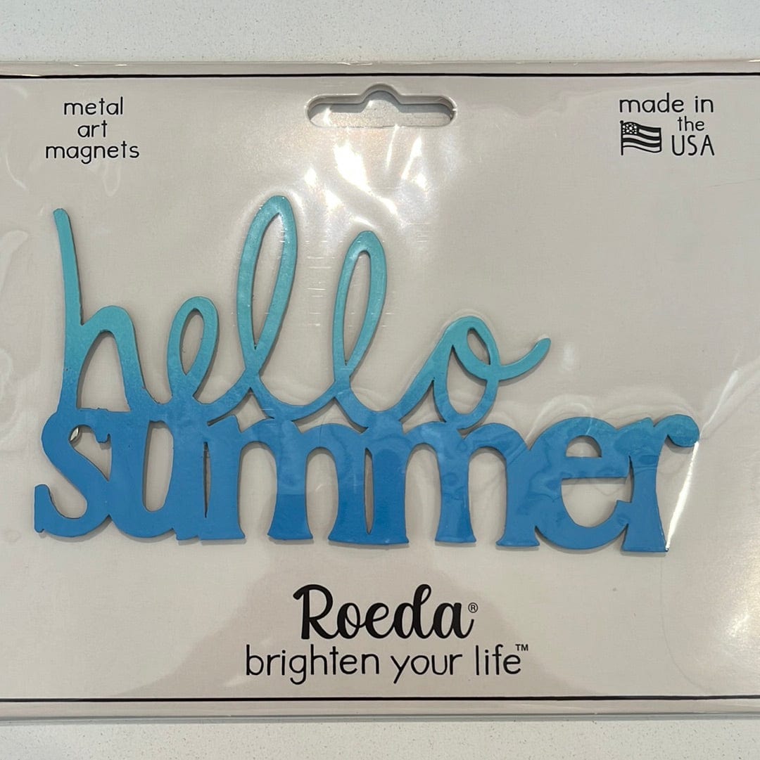 Hello Summer Magnet Blue