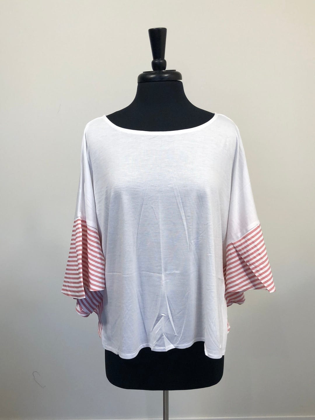Pink Jersey Woven Top
