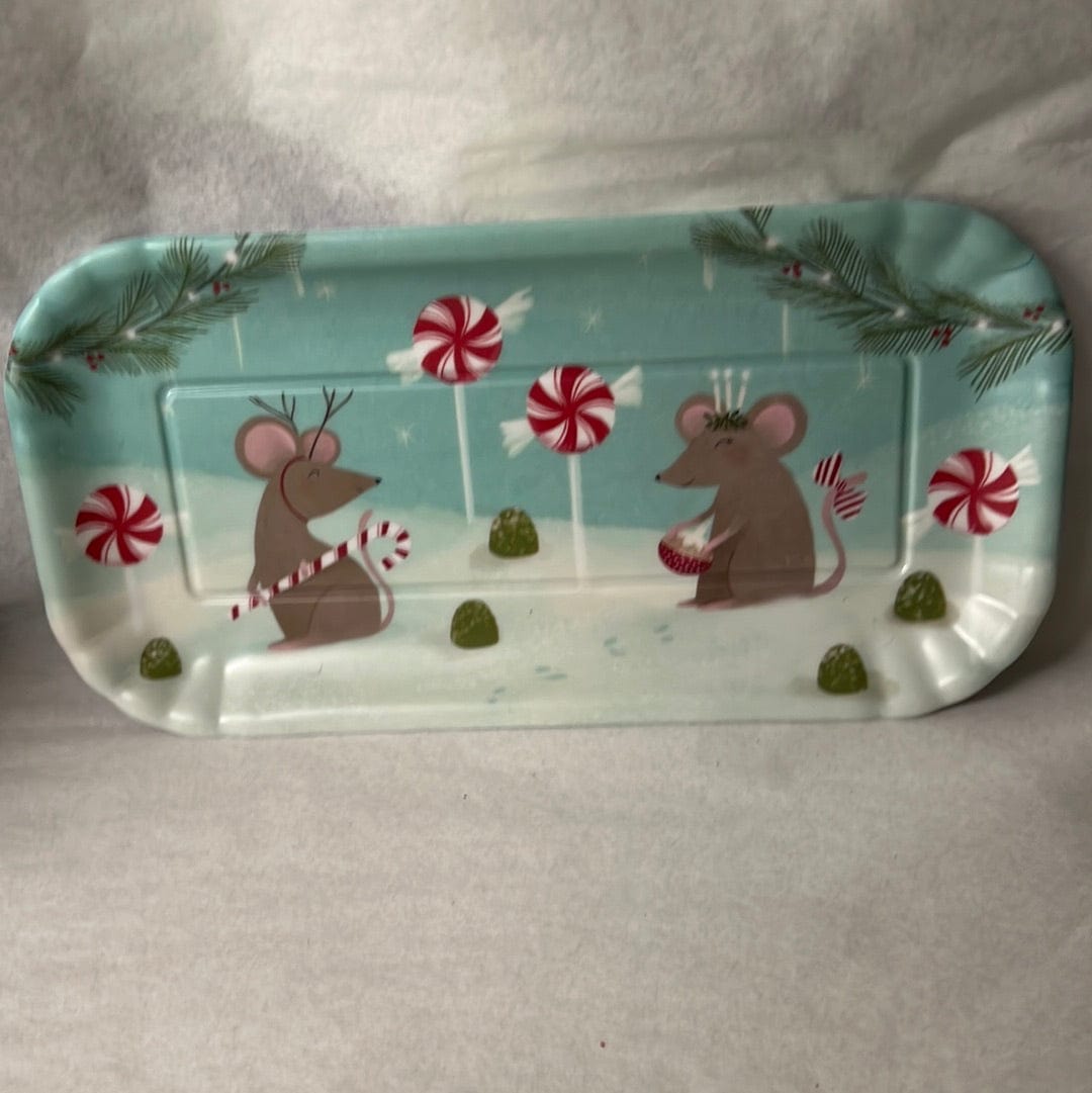 Winter Mouse Melamine Tray