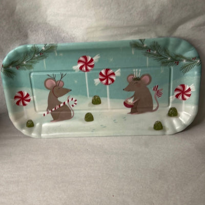 Winter Mouse Melamine Tray