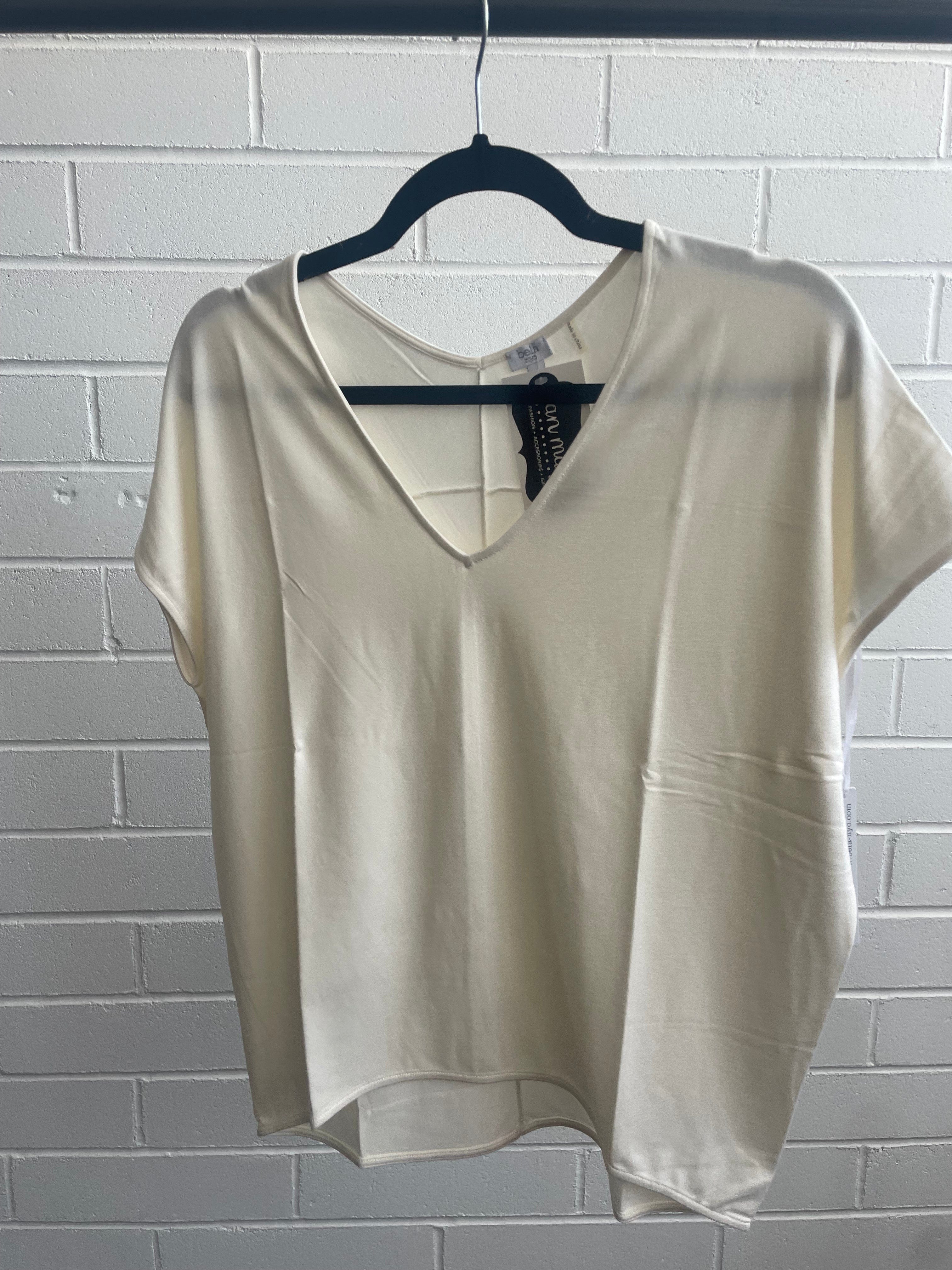 Cream VNeck Top
