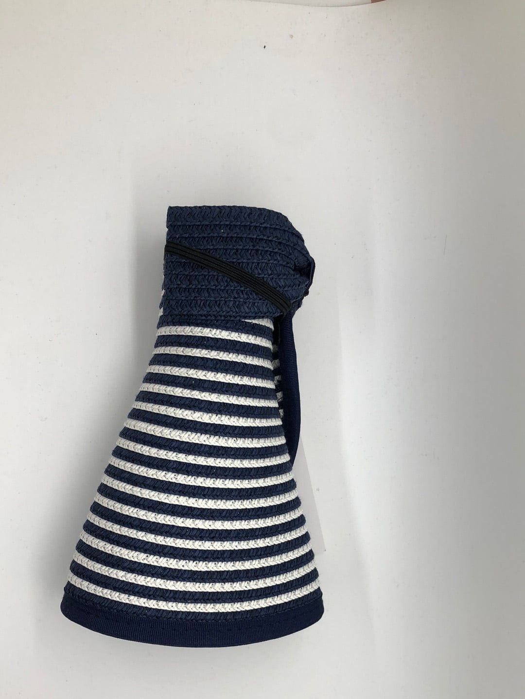 Navy Stripe Woven Visor