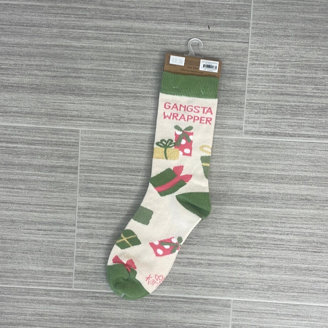 Gangsta Wrapper Holiday Socks