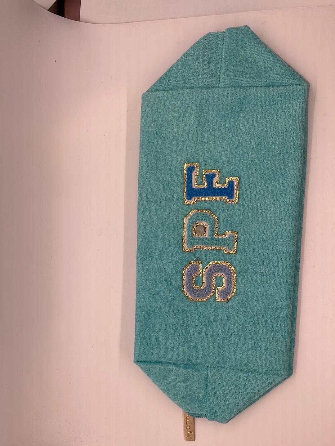 Blue Terrycloth Pouch