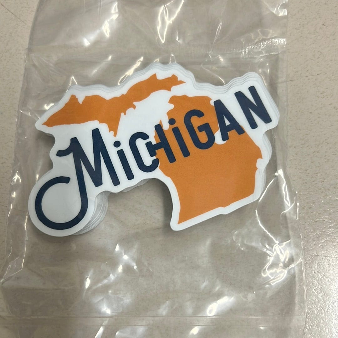 Michigan State Name Sticker