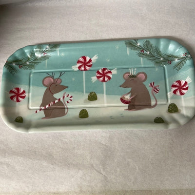 Winter Mouse Melamine Tray