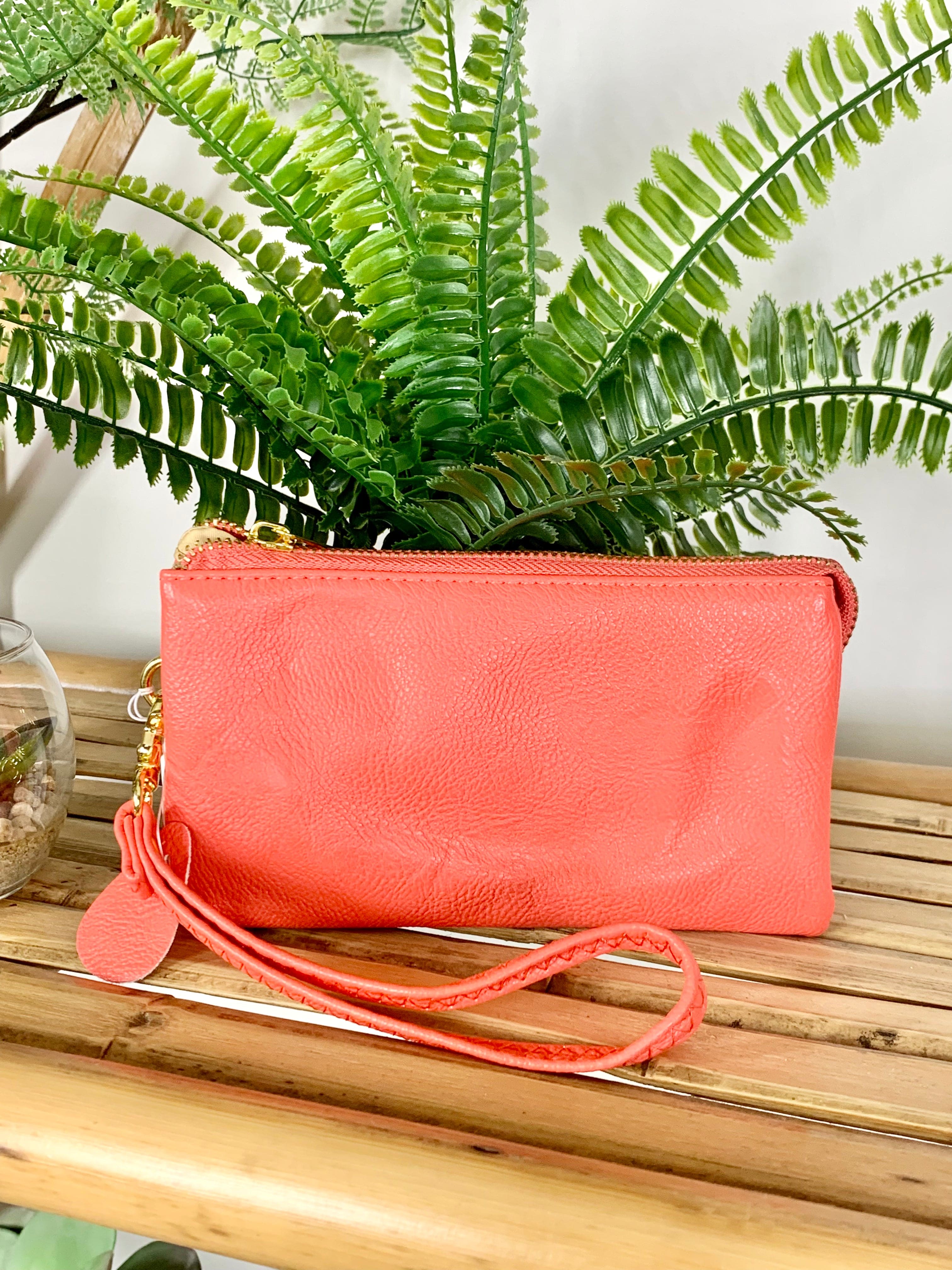 Coral Commuter Wristlet