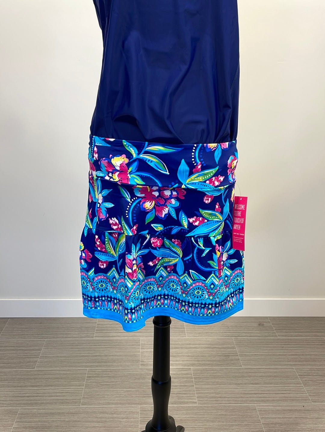 Navy Floral Skort