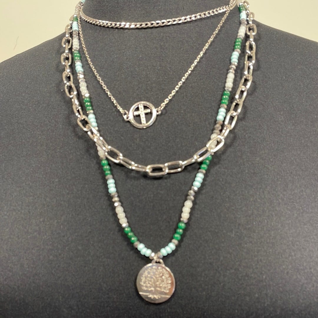 Pearl of Tree Beaded Necklace