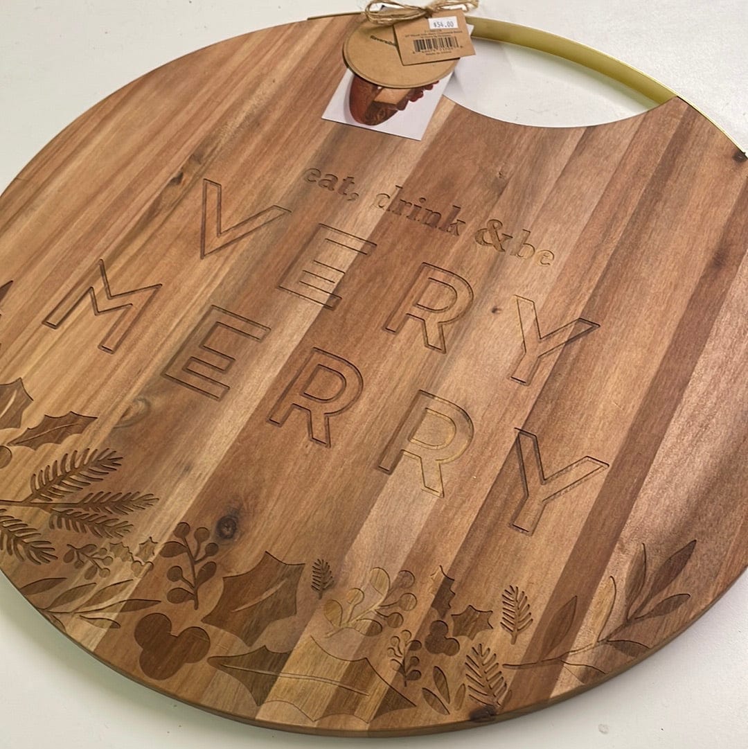 20" Round Very Merry Charcuterie Board