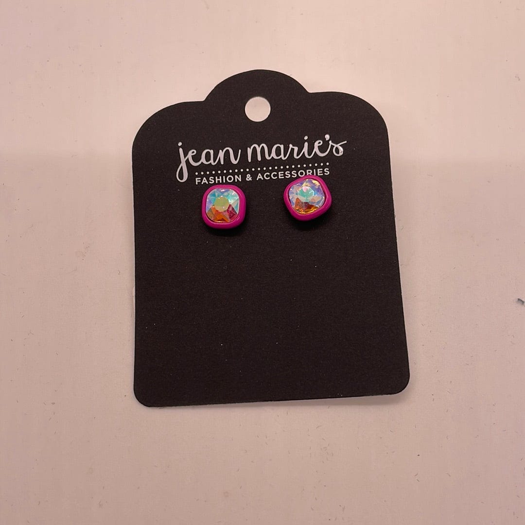 Fuchsia Rhinestone Stud