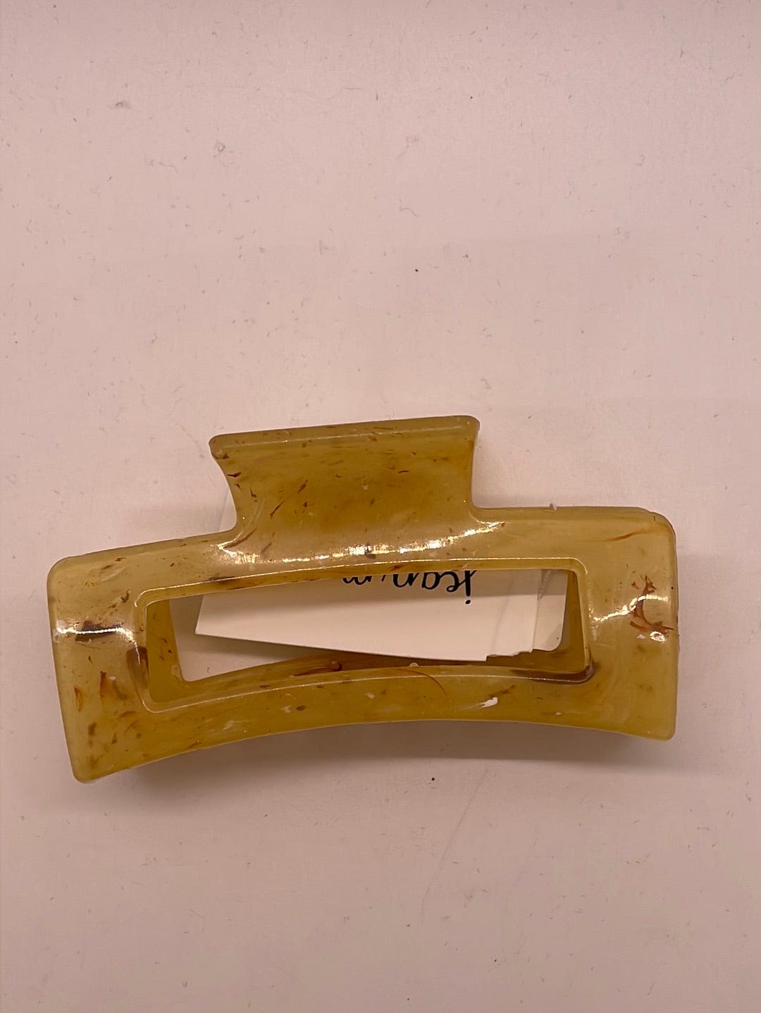 Mustard Rectangle Hair Clip