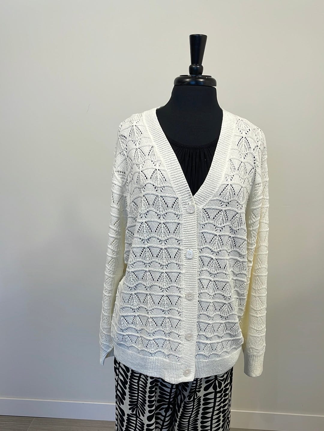 Off White Pointelle Longsleeve