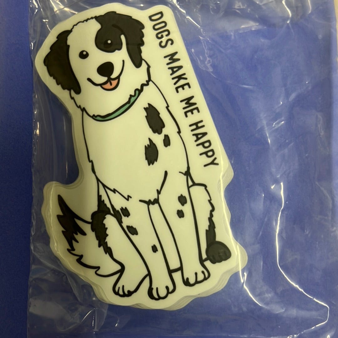 Dogs Make Me Happy Sticker